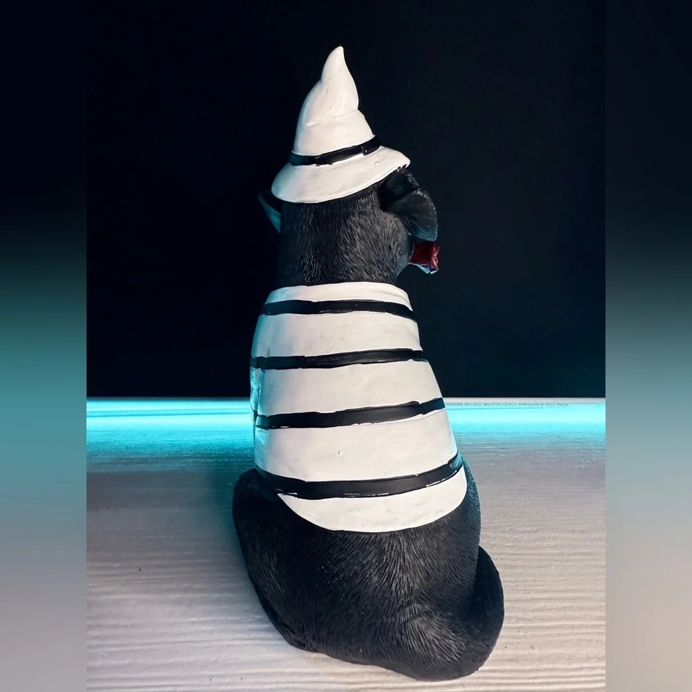 Black Lab Witch Puppy Halloween Decor Resin Statue NWT Humane Society